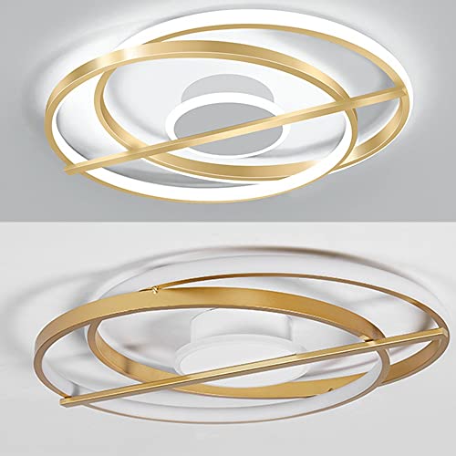 Plafonnier LED à intensité variable doré pour éclairage de chambre - 2