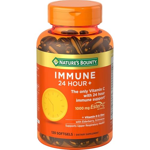 Natures Bounty Immune 24 Hour Immune Support Softgels 1000mg Vitamin C 120 Ct