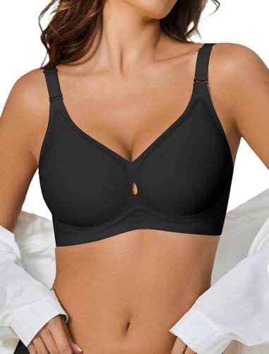 Avidlove Wireless Seamless Bras for Women No Underwire Padded Bra Full Coverage Comfortable Bras V Neck Everyday Bra