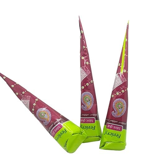 RIYA Connect-Fevicryl Fabric Glue, Non-Toxic, No-Stitch Glue, Multi-Surface Adhesive For Sticking Embellishments on Fabric, Ideal for Art & Crafts (Pack of 3 Cones - 30gms Each)-image-11