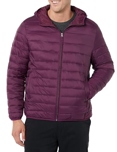 Image of Amazon Essentials Men's Lightweight Water-Resistant Packable Hooded Puffer Jacket