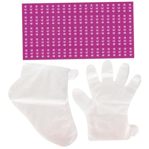 FOMIYES Foot Mask Hand Mask Set Paraffin Wax Liners 300 Pcs Foot Gloves Socks for Daily Skin Care