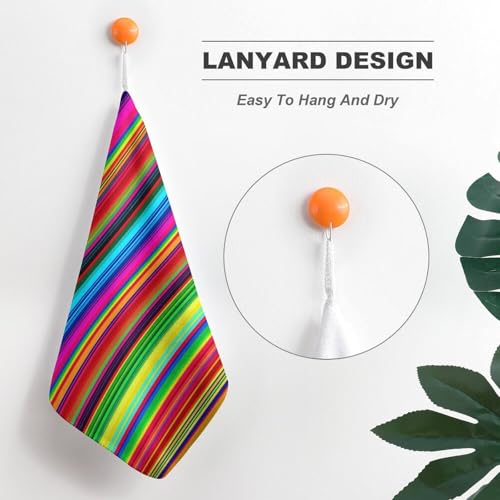 Serviette de bain absorbante de qualité hôtel à rayures colorées - 7