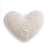 DEMDACO Giving Collection Cream Weighted Giving Heart - Weighted Heart Pillow for Bedding - Decorative Throw Pillow - Meaningful Gift Idea - Handmade - Luxurious, Soft & Cozy - 1.85 lbs