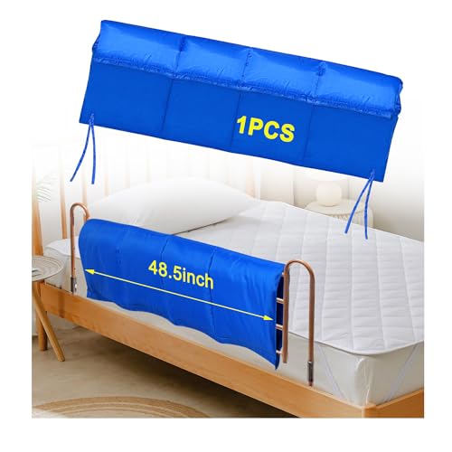 Mybow Cojín acolchado para riel de cama de hospital, protector de barrera de cama para adultos mayores, protector de seguridad de cama, barandilla de cama, parachoques de espuma médica, acolchado de