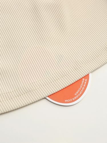 CIDER Women Solid High Neck Sleeveless Ruched Basic Cropped Tank Top Going Out Tops Trendy 2025 Summer Outfits3