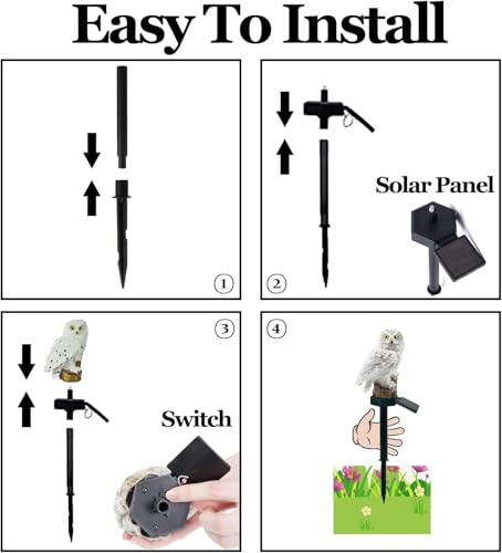 Image of CBK Rabbit Garden Solar Lights Outdoor Cute Bird LED Decorative Waterproof Garden Stake Lights, Lawn Lamp Light for Garden, Balcony, Patio, Yard Landscape Lighting