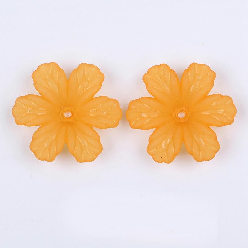 240 cuentas acrílicas esmeriladas de 32 mm de color caramelo esmerilado, cuentas de resina para hacer pulseras