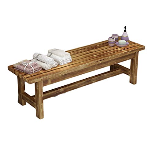 Banc de lit en bois massif Loen tabouret de chambre pratique