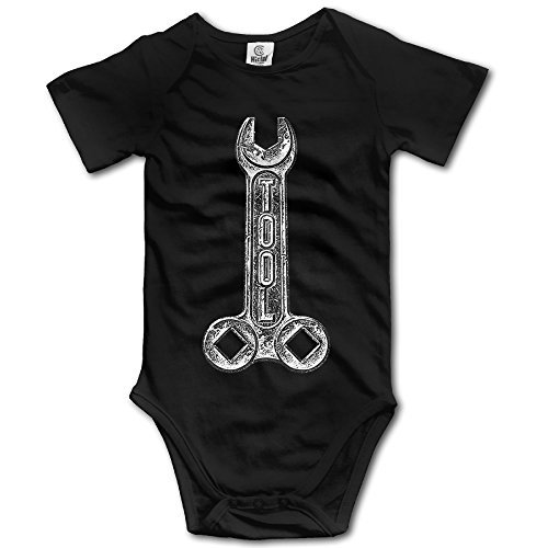 Image of QGQChao Baby Onesies Tool Band 72826 Cute Baby Bodysuit Short Sleeve Black