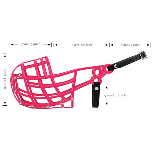 Don Pare 107 Windhund Rennmaulkorb in Pink Lurcher Sloughi Saluki Hunde mit Langen Schlanken Schnauzenformen
