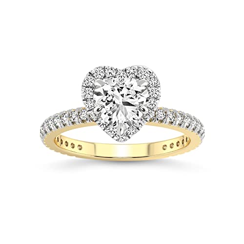 FRIENDLY DIAMONDS Lab Grown Diamond Ring For Women IGI Certified | 1-5 Carat Klarissa Halo Eternity Diamond Ring | 14K Or 18K White, Yellow Or Rose Gold | FG-VS Quality2