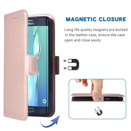 Coque Samsung Galaxy S6 Edge Or Rose rigide mince mince - 6