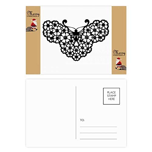 20 Cartes postales de remerciement papillon et ailes florales pour vos messages