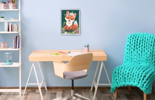 Ravensburger CreArt Kids 18x24 cm Numéro d'art Renard Fleuri Kit de Peinture par numéros Dès 25841 - vue 3