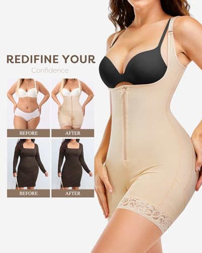Image of Tank Bodysuit for Women Tummy Tucker Shapewear Butt Lifter Body Shaper Compression Bodysuit
