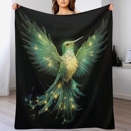 Couverture oiseau en flannel plaid 3D pour réchauffer vos soirées