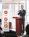 VEVOR Podium Stand, 41-Inch Wooden Lectern, Laptop Desk with Wide Reading Surface and Storage Shelf, Edge Stopper, Elegant Design, Flool-Standing, for Classroom, Conference, Church, and Presentation