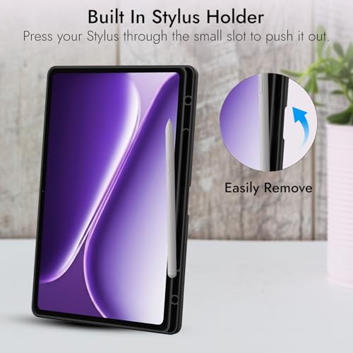 Image of Robustrion Cover for OnePlus Pad Go 2 12.1 inch Cover Case with Pencil Holder, Trifold Cover Case for OnePlus Pad Go 2 Tablet Cover [Auto Sleep Wake Support] - Ocean Black