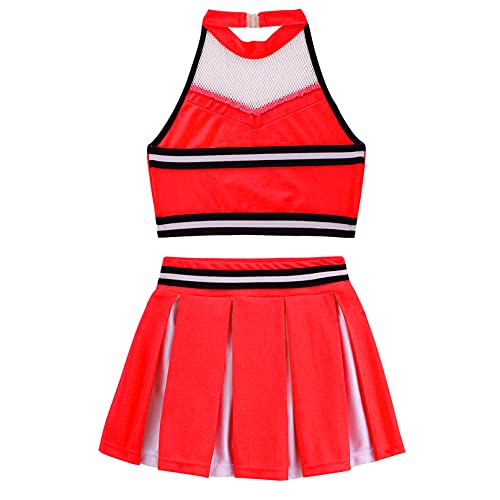 TiaoBug Costume da Cheer-Leader Bambina Crop Top