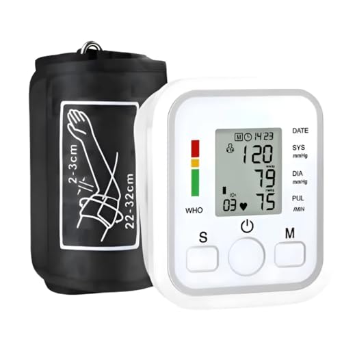 Aparelho de Pressão Arterial Digital de Braço Automático – Monitor Inteligente com Tela LCD Grande, Detecção de Arritmia, Memória para Leituras e Fácil de Usar