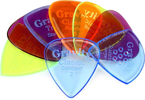 Jeu de médiators Gravity Picks GVARST Variety Pack Standard plectres guitare acoustique