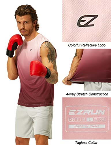 Image of EZRUN Men's Workout Sleeveless Shirts Quick Dry Muscle Swim Shirt Gym Fitness Running Beach Tank Tops
