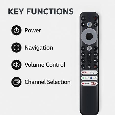 Image of Original Universal Remote Control Compatible for TCL iffaalcon led tv with Voice Command & Google Assistant Work in All TCL & Iffaalcon
