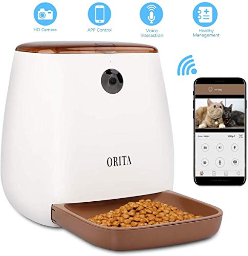Orita 12 Meals SmartFeeder,Auto Pet Dog and Cat Feeder, 1080P HD WiFi Pet