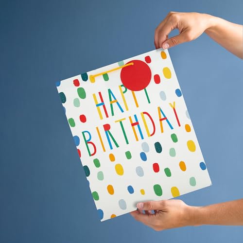Hallmark Birthday Gift Bag Bundle - 2 Large Gift Bags in 1 Bright Colourful Design