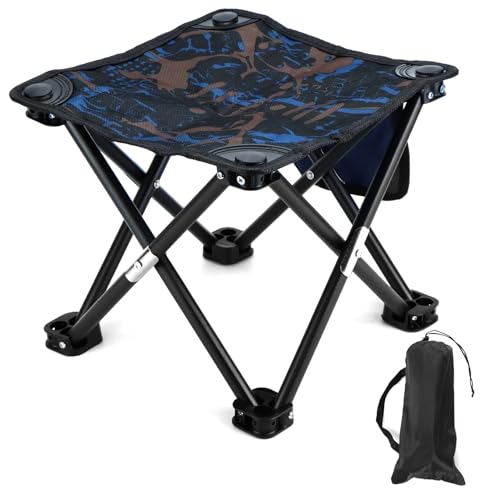 QWORK® Sgabello Campeggio, Sgabello Pieghevole Portatile...