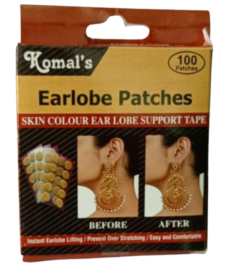 Image of Beauty tool Invisible (50 patches) Ear Lobe Tapes /Waterproof /Stickers Patches /Heavy Earrings Supporter for Girls & Women Ear Lobe Supporter (Skin Colour)