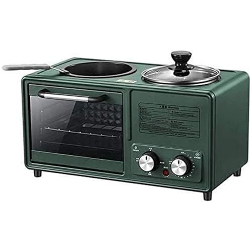 Generisch Machine à petit-déjeuner multifonction 4 en 1, vert, 44 x 27 x 23 cm, 8 L, 1600 W, métal, commande mécanique