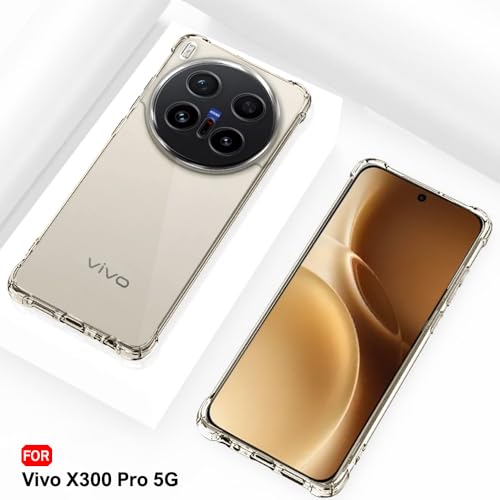 Image of TheGiftKart Crystal Clear Back Cover Case for Vivo X300 Pro 5G | Shockproof Soft TPU Case | Cushioned Edges for Ultimate Protection Back Cover Case for Vivo X300 Pro 5G (TPU, Transparent)