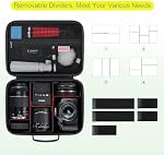 BOVKE Etui pour Canon EOS Rebelle T7 / R50 / R6 Marquer II / R100 Caméras, Étui de rangement pour Canon, Sony, Nikon DSLR SLR Appareils photo, Objectif, Trépied et Accessoires, Etrier avec 5 Diviseurs noirs