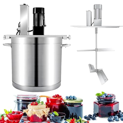 CIELOBLOEN Batidora automática Comercial, batidora de Olla, batidora, máquina de Cocina automática, Velocidad Ajustable, para sazonar sopas y Salsas, Ideal para Preparar mermeladas y Salsas. 40L