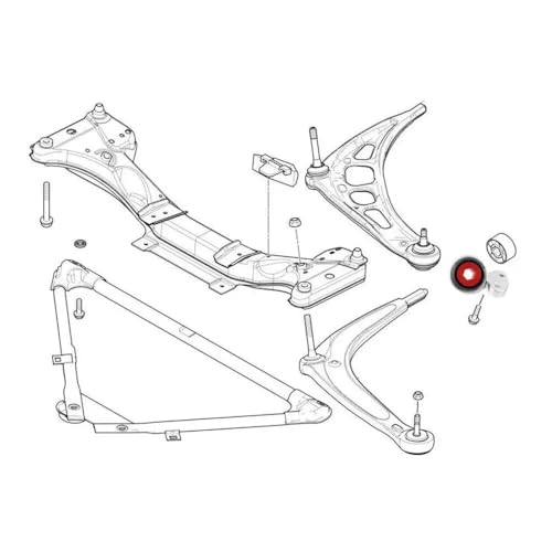 Buje de brazo de control BMW E46 soluciona imprecision en suspension delantera izquierda derecha 5