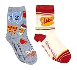 Hyp The Gilmore Girls Television Show Luke's Diner Logos Juniors/Womens 2 Pack Crew Socks