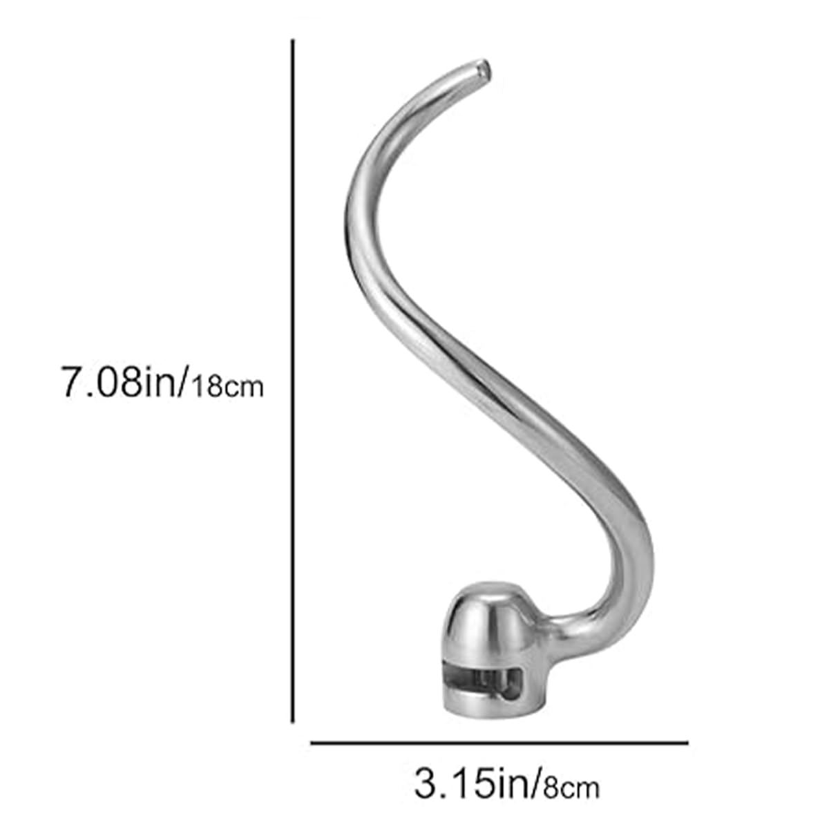 Namvo stal nierdzewna spiralny hak do ciasta zamienny do miksera KitchenAid o pojemności 6 litrów, trwała końcówka do wyrabiania chleba do ciężkich ciast, łatwa do czyszczenia