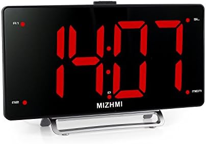 Alarm Clock with FM Radio, Dual Alarm, Nap/Sleep Timer, 3'' LED Dimmer 12/24 Hour Display with Dimming,Snooze Function, usb Charging