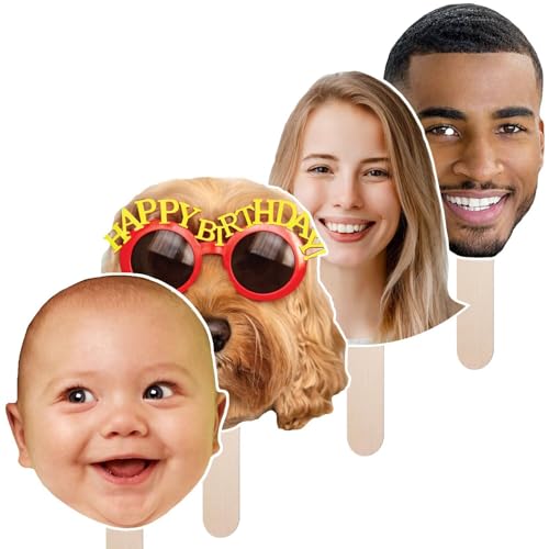 Custom Face on Stick, Personalized Cutout Big Head Stick, Upload Your Photo, 9 Size Options, 6