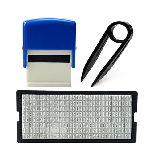 Egoaugx Custom Stamp Kit Self Inking Small Name Stamps Personalized Rubber Address Customized Return Stamper for Business (Blue)