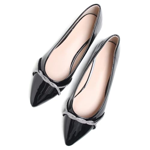 Image of Stunner Womens Flats Fashion Pointed Toe Bowknot Ballet Flats Cute Slip On Dress Flats Comfortable Party Wedding Flats2