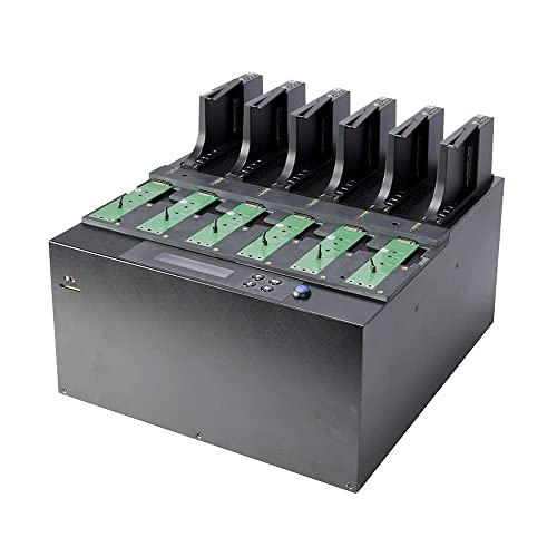 Image of Systor 1 to 5 PCIe M.2 NVMe /SATA Duplicator - 24GB /Min - SYSNVME-HC405 | Standalone duplicator to clone, erase and sanitize PCIe M.2 NVMe, SATA SSDs, and 2.5 inch SATA hard drives with no PC required.