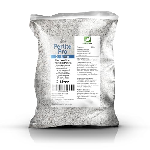 GREEN24 Perlite Pro 2 L zur Boden- Substratverbesserung, Bodenbelüftung, Perlit Wasserspeicherung, Bewurzelung oder Anzucht (2 Liter)