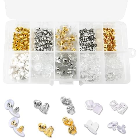 RENKE 450Pcs Earring Backs Set with Styles Cover