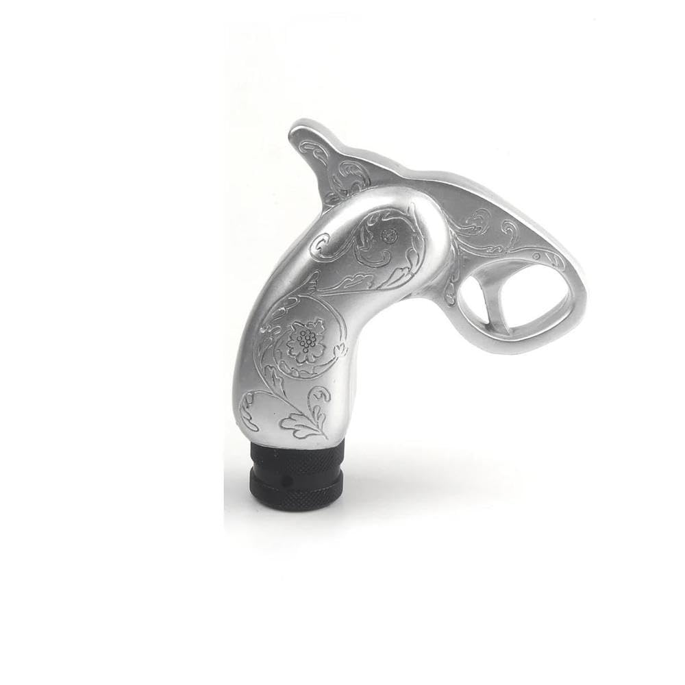 HYASDBWE Modified Car Shift Knob Sports Shift Lever Head Suitable for Manual Transmission Auto Parts Universal Gear Lever Gear Shifter Parts(Silver)