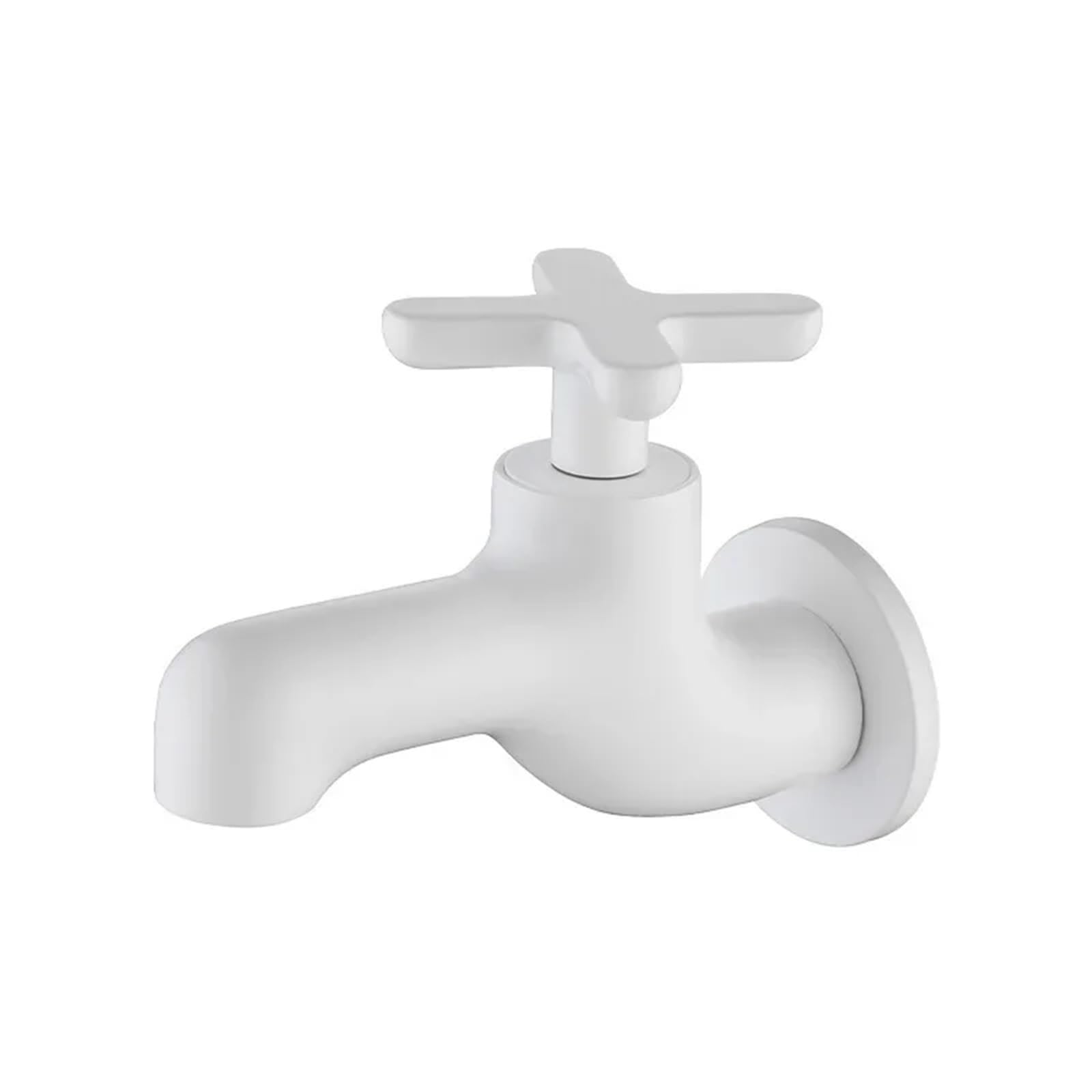 Zrhwspd White Outside Garden Tap Mop Pool Faucet Soild Brass Gray Black Wall Mounted Creative Single Cold Balcony Washbasin Outdoor Garden