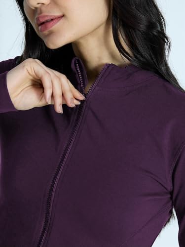 Image of CAVA Cotton Recovery Jacket for Women | High Neck, Contouring Fit & Curved Tail Hem | Soft Stretch Cotton