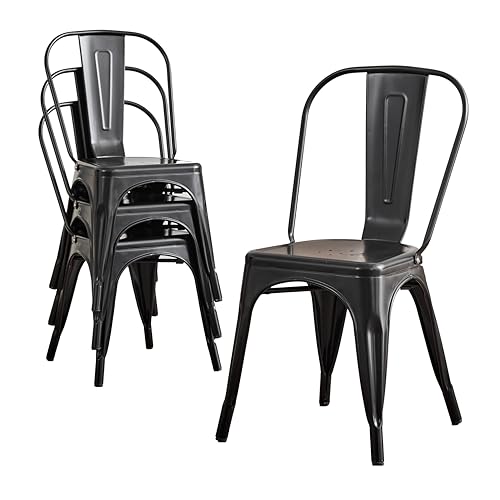 Sillas Comedor Negras Pack 4 Marca TTATC